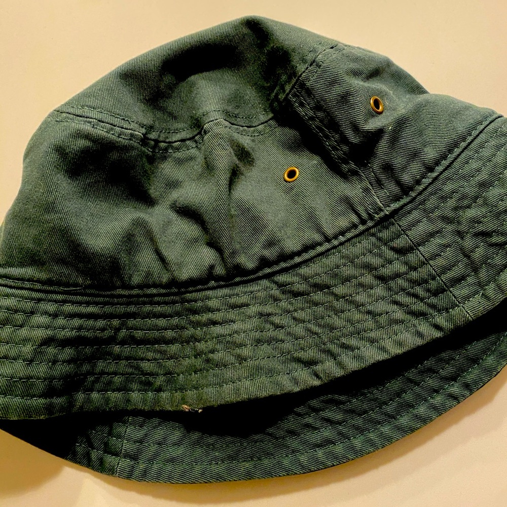 Green bucket hat